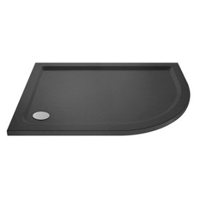 Resin Shower Tray - Right Hand Offset Quadrant (Waste Not Included) - 1000mm x 800mm - Slate Grey - Balterley