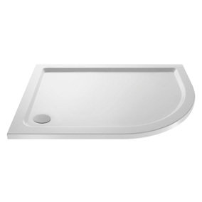Resin Shower Tray - Right Hand Offset Quadrant (Waste Not Included) - 1000mm x 800mm - White - Balterley