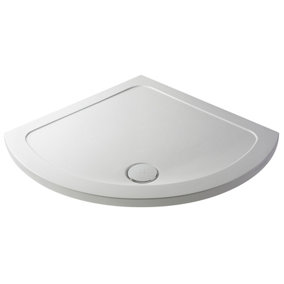 Resin Single Entry Shower Tray (Waste Not Included) - 914mm - White - Balterley