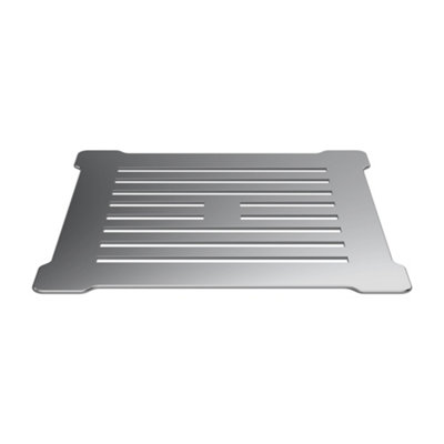 Resin Slimline Shower Tray Grill Waste - White with Chrome Top