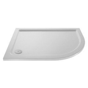 Resin Slip Resistant Shower Tray - Right Hand Offset Quadrant (Waste Not Included) - 1200mm x 800mm - White - Balterley