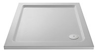 Resin Slip Resistant Square Shower Tray (Waste Not Included) - 900mm - White - Balterley