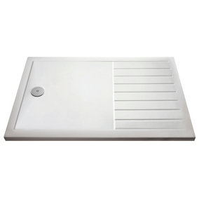 Resin Walk-In Shower Tray 1400mm x 800mm (Waste Not Included) - White - Balterley
