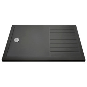 Resin Walk-In Shower Tray 1600mm x 800mm (Waste Not Included) - Slate Grey - Balterley
