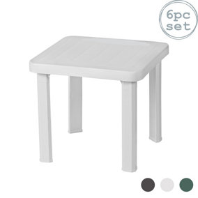 Resol - Andorra Garden Side Tables - White - Pack of 6
