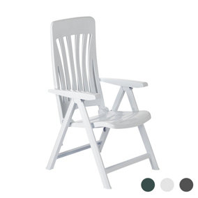 White plastic discount garden chairs b&q