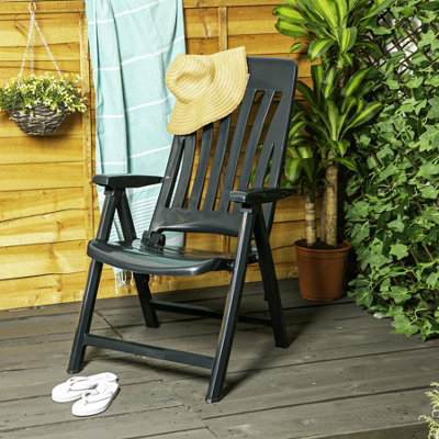 Resol - Blanes Reclining Garden Chairs - Green - Pack of 2 - 4