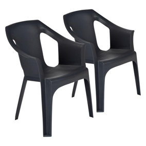 Resol - Cool Garden Dining Chairs - Grey - Pack of 2