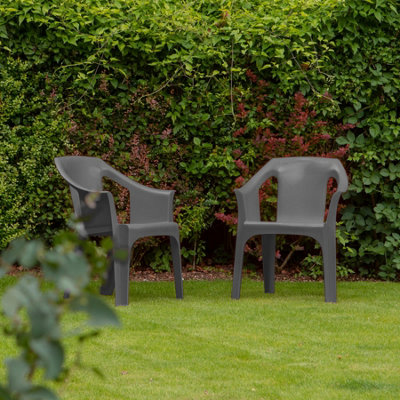 Resol - Cool Garden Dining Chairs - Grey - Pack of 4 - 4