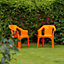 Resol - Cool Garden Dining Chairs - Orange - Pack of 2
