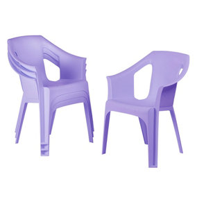 Resol - Cool Garden Dining Chairs - Purple - Pack of 6