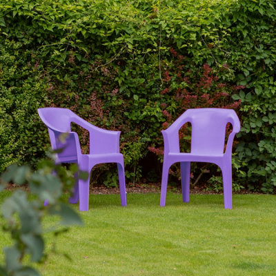 Resol - Cool Garden Dining Chairs - Purple - Pack of 6