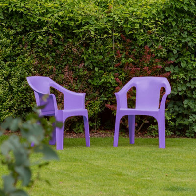 Resol - Cool Garden Dining Chairs - Purple - Pack of 8 - 4