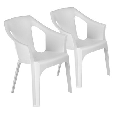 Resol - Cool Garden Dining Chairs - White - Pack of 2