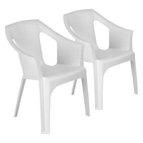 Resol - Cool Garden Dining Chairs - White - Pack of 2