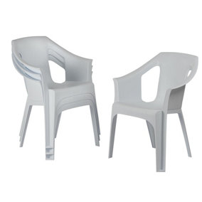 Resol - Cool Garden Dining Chairs - White - Pack of 4