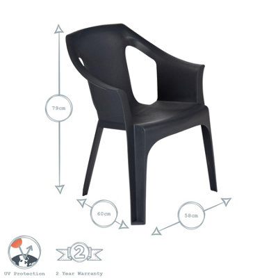 Resol - Cool Garden Dining Chairs - White - Pack of 4 - 3