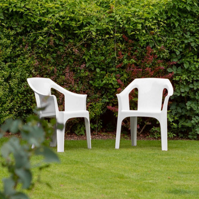 Resol - Cool Garden Dining Chairs - White - Pack of 4 - 4