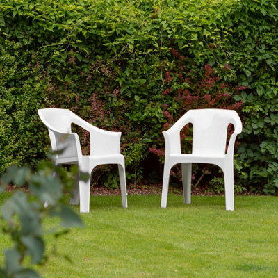 Resol - Cool Garden Dining Chairs - White - Pack of 6