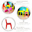 Resol - Julieta Children's Plastic Garden Play Chairs - 37.5cm - Dark Pink - Pack of 2