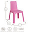 Resol - Julieta Children's Plastic Garden Play Chairs - 37.5cm - Dark Pink - Pack of 2
