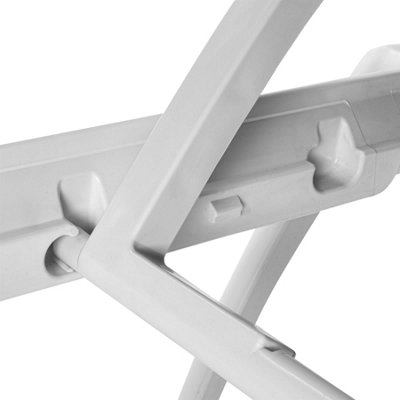 Resol - Marina 4 Position Canvas Sun Lounger - White/Denim - 7