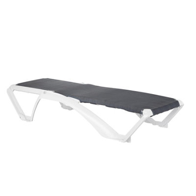 Resol - Marina 4 Position Canvas Sun Lounger - White/Denim - 5