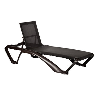 Resol - Marina 4 Position Canvas Sun Loungers - Chocolate/Chocolate - Pack of 2 - 7