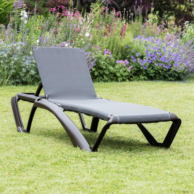 Resol - Marina 4 Position Canvas Sun Loungers - Chocolate/Chocolate - Pack of 2 - 5