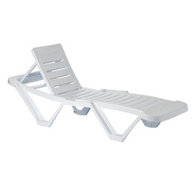 Resol - Master 5 Position Sun Loungers - White - Pack of 20