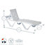 Resol - Master 5 Position Sun Loungers - White - Pack of 4