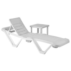 Resol - Master 5 Position Sun Loungers - White