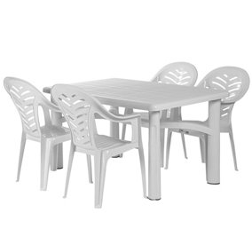 Resol - Olot 4 Seater Dining Set - White