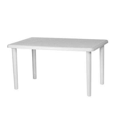 Table Jardin Extérieure Rectangulaire Resol Olot 140x90 Cm - Plastique Anthracite Résistante UV