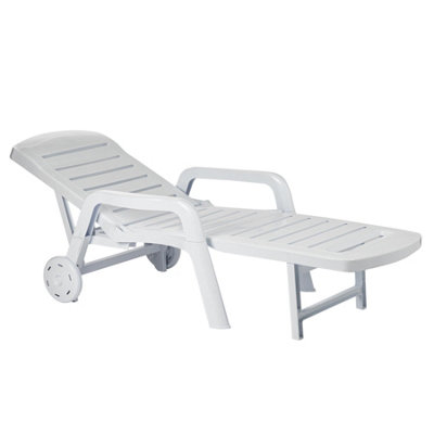 Resol - Palamos 3 Position Sun Loungers - White - Pack of 2