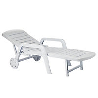 Resol - Palamos 3 Position Sun Loungers - White - Pack of 2