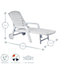 Resol - Palamos 3 Position Sun Loungers - White - Pack of 2