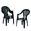 Resol - Palma Garden Dining Chairs - Green - Pack of 6