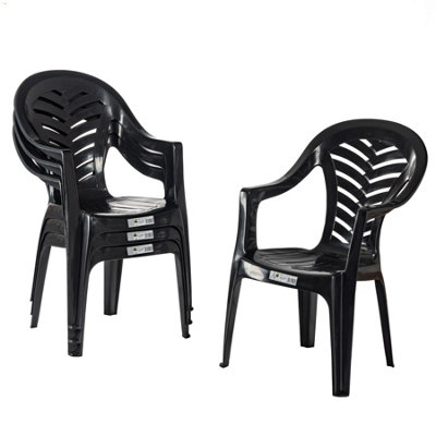 Resol - Palma Garden Dining Chairs - Grey - Pack of 4
