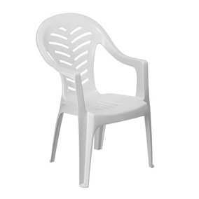 Resol - Palma Garden Dining Chairs - White - Pack of 2