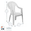 Resol - Palma Garden Dining Chairs - White - Pack of 6