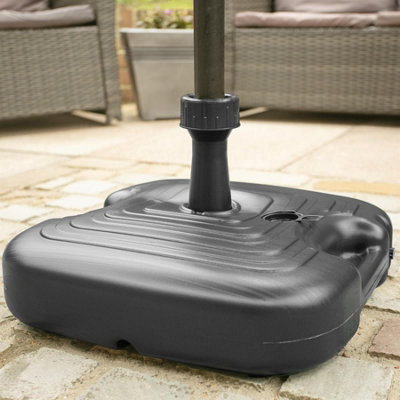 Resol - Pie Refillable Plastic Garden Parasol Base - 15L - Grey - 4