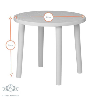 Resol - Tossa 4 Seater Garden Dining Table - White - 3