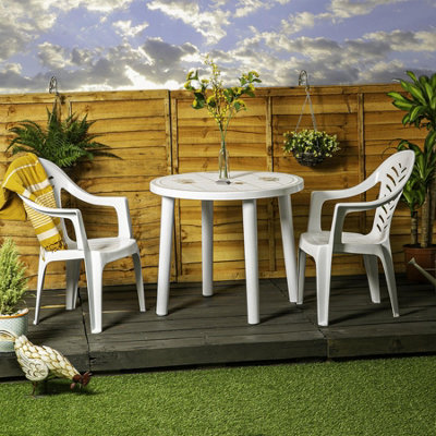 Resol - Tossa 4 Seater Garden Dining Table - White - 5
