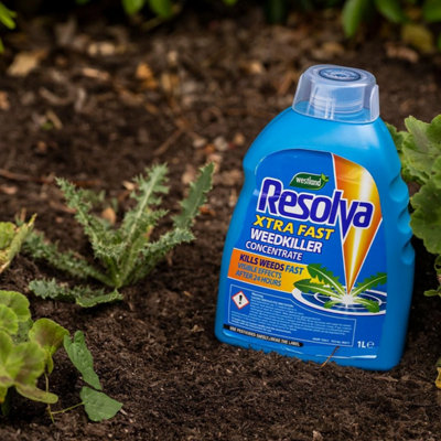 Resolva Xtra Fast Weedkiller 1L Concentrate Fast Acting Weed Control ...