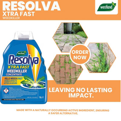 Resolva Xtra Fast Weedkiller 1L Concentrate Fast Acting Weed Control ...