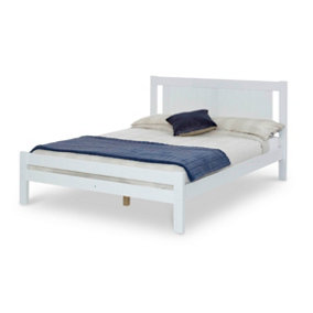 Rest Relax Grace Solo White Wooden Bed Frame