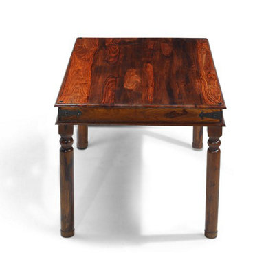 Rest Relax Jaipur Sheesham Thakat Dining Table 180cm Wide Brown