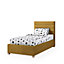 Rest Relax Lottie Solo Ottoman Bed Plush Velvet Ochre - Single 3ft