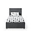 Rest Relax Lottie Solo Ottoman Bed Plush Velvet Steel Grey - Single 3ft